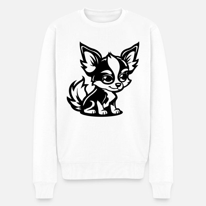 Bande dessinée de chien - Pull Premium bio Homme - blanc
