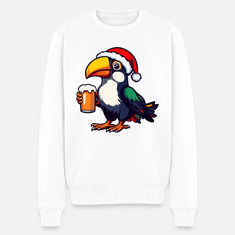 Bière de Noël Toucan Bird - Pull Premium bio Homme - blanc