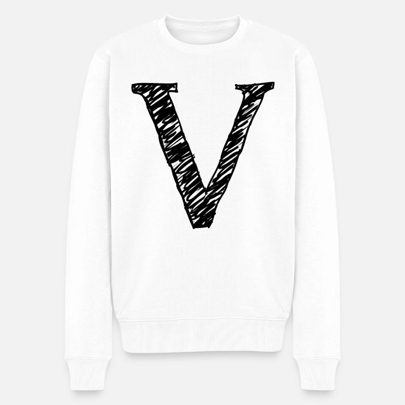 V - Pull Premium bio Homme - blanc