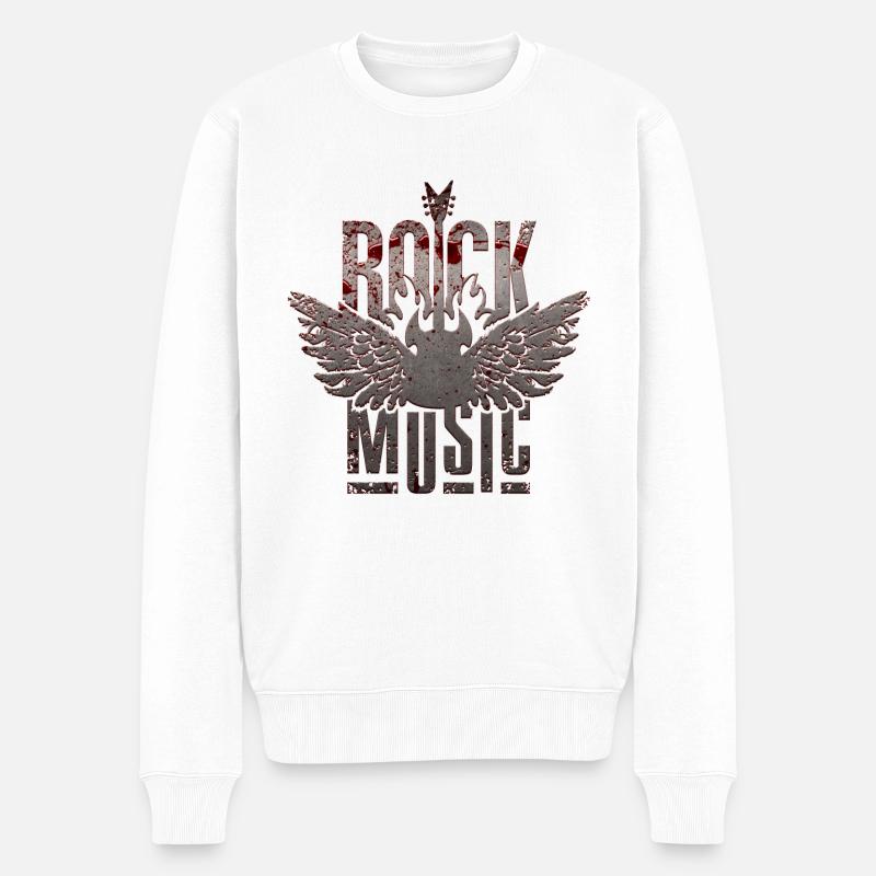 Rock - Pull Premium bio Homme - blanc