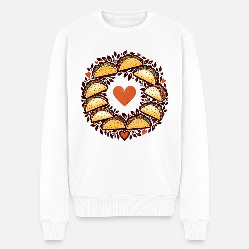 Taco Tuesday Liebe - Männer Premium Bio Pullover - Weiß