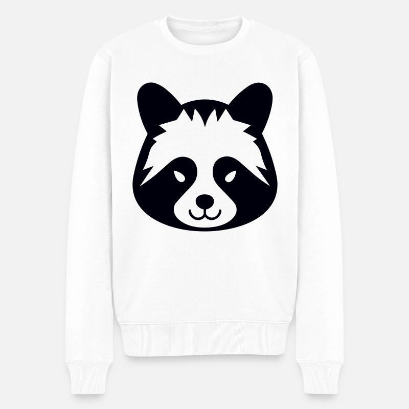 tete de panda - Pull Premium bio Homme - blanc
