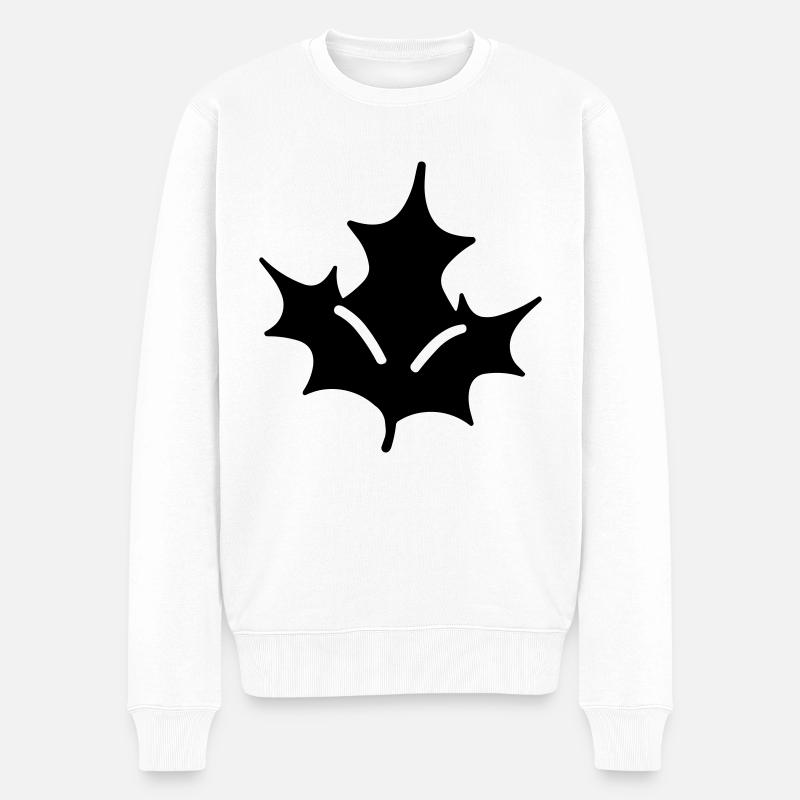 Stechpalme - Männer Premium Bio Pullover - Weiß