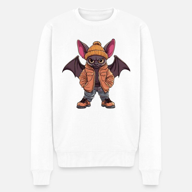 Bat Mode Hiver - Pull Premium bio Homme - blanc