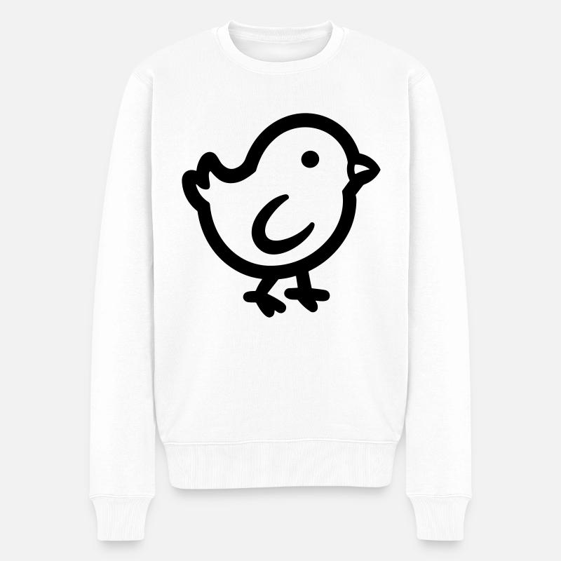 poussin - Pull Premium bio Homme - blanc