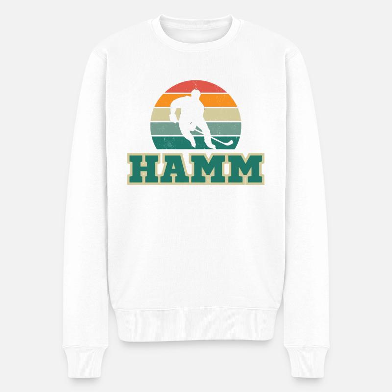 Hamm, meine Stadt! - Männer Premium Bio Pullover - Weiß