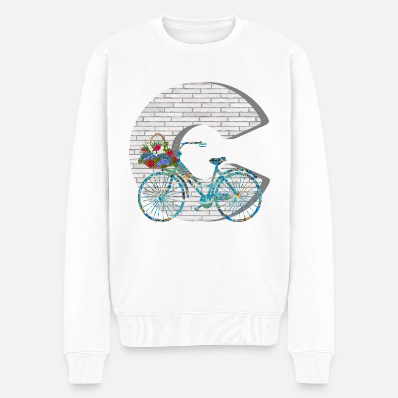 vélo e 100 c - Pull Premium bio Homme - blanc
