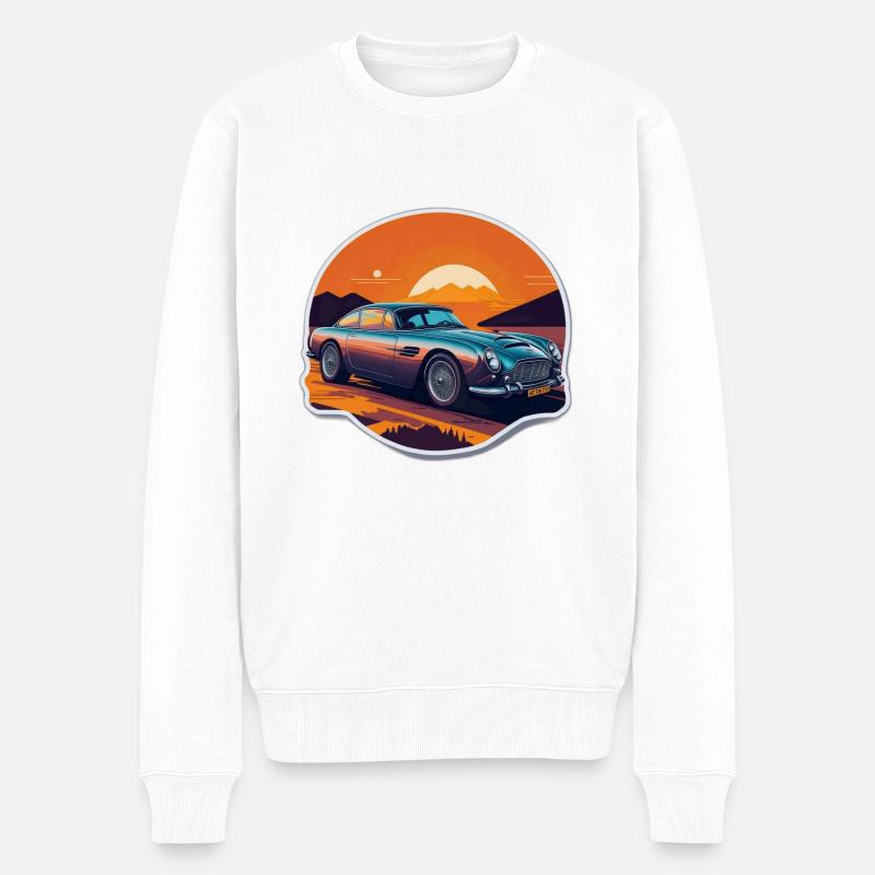 Zeitlose Eleganz - Männer Premium Bio Pullover - Weiß