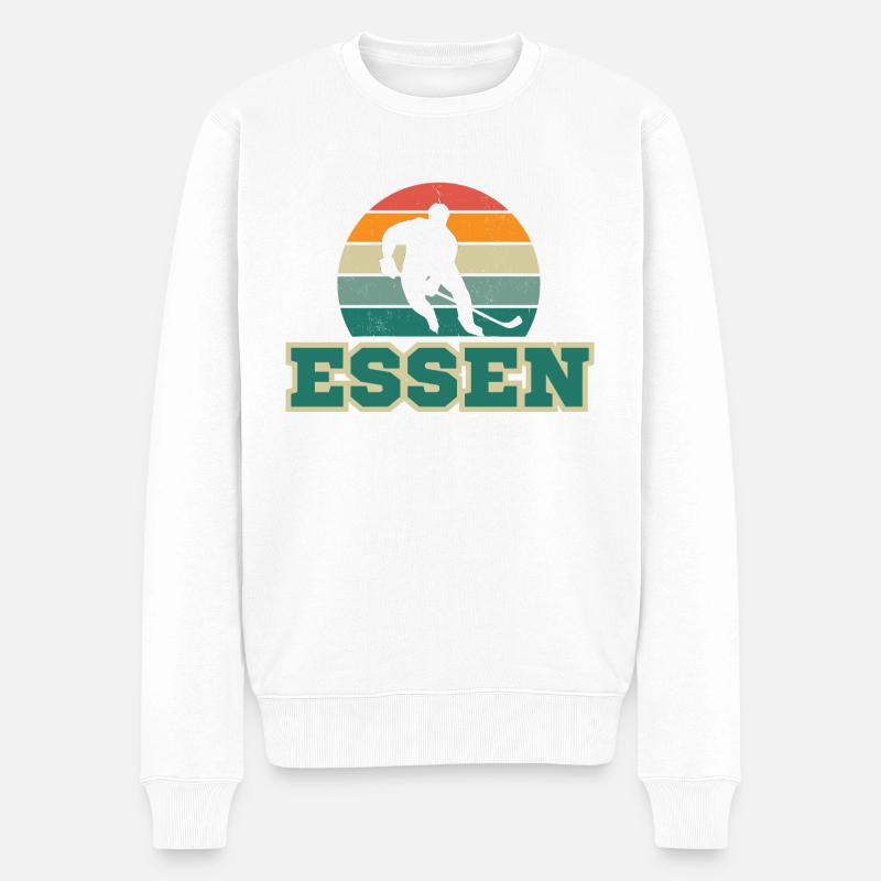 Essen, meine Stadt! - Männer Premium Bio Pullover - Weiß