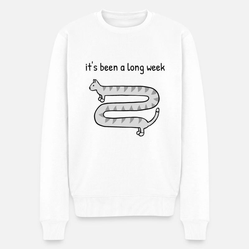 La semaine a été longue - Pull Premium bio Homme - blanc