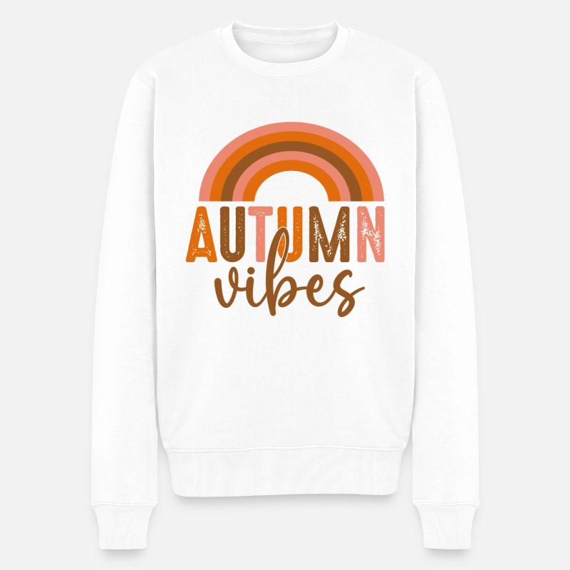 Herbststimmung - Männer Premium Bio Pullover - Weiß