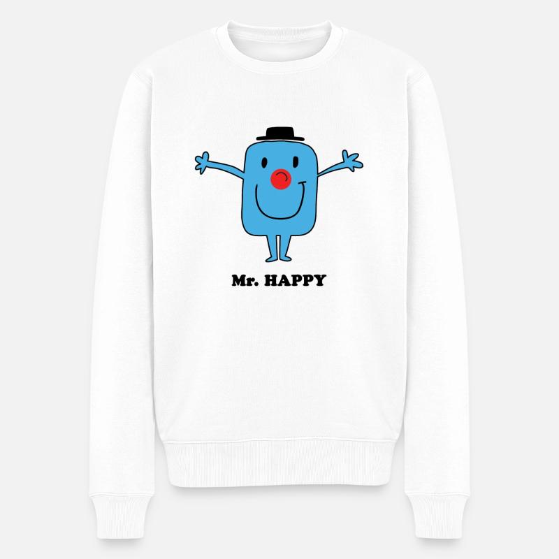Mr happy - Pull Premium bio Homme - blanc