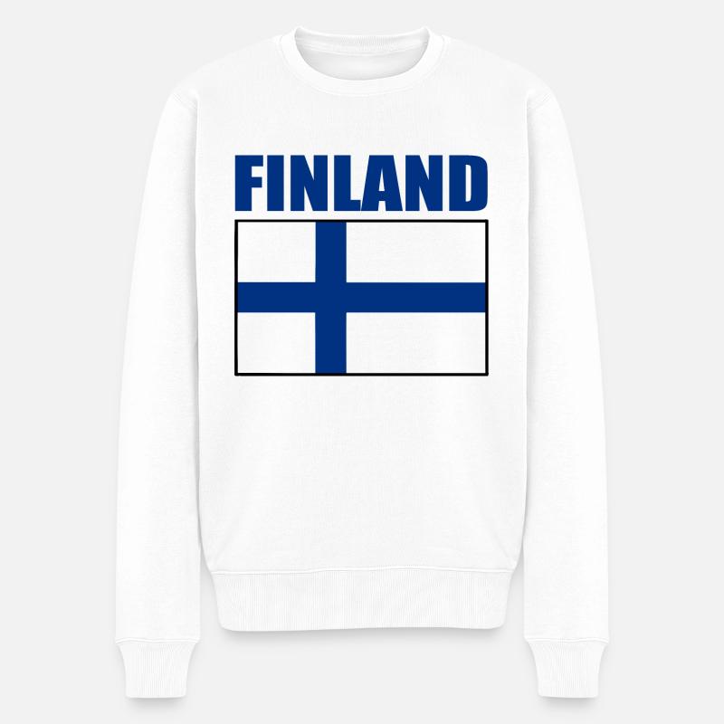 Finlande - Pull Premium bio Homme - blanc