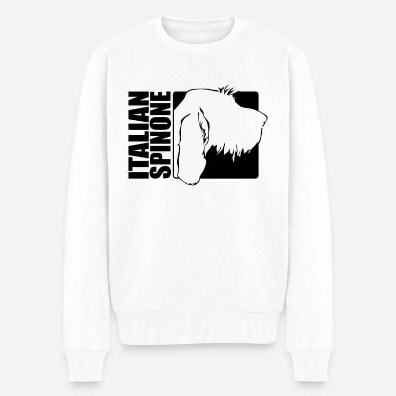 Profil Spinone Italien Chiens Wilsigns - Pull Premium bio Homme - blanc