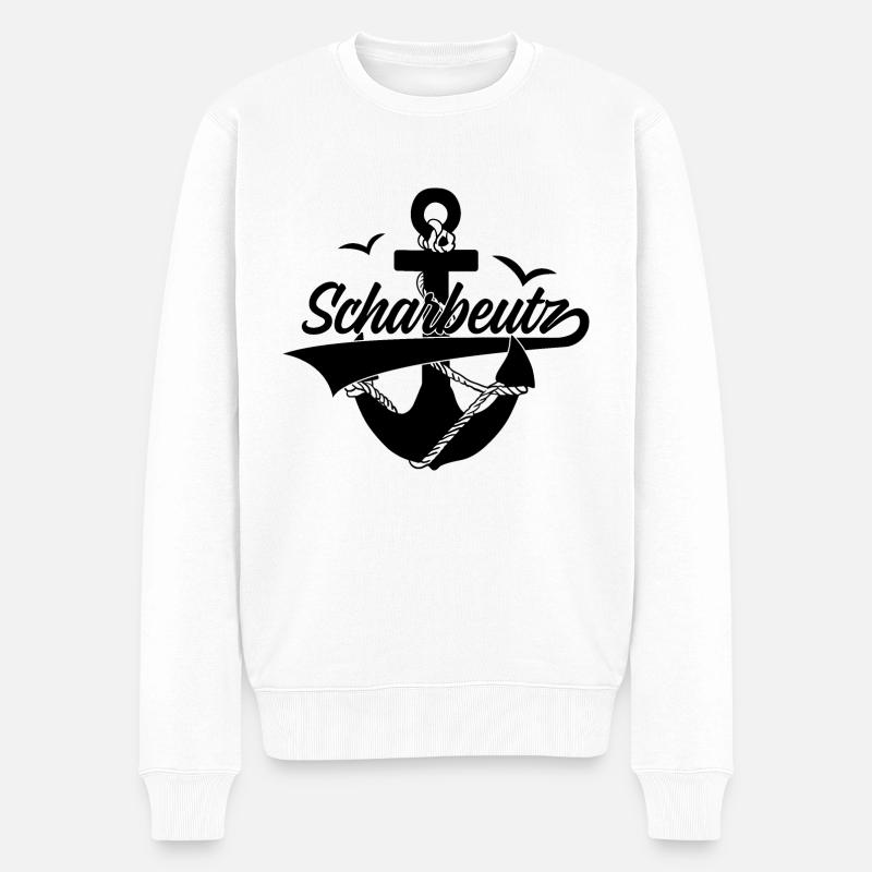 SCHARBEUTZ URLAUB - Männer Premium Bio Pullover - Weiß