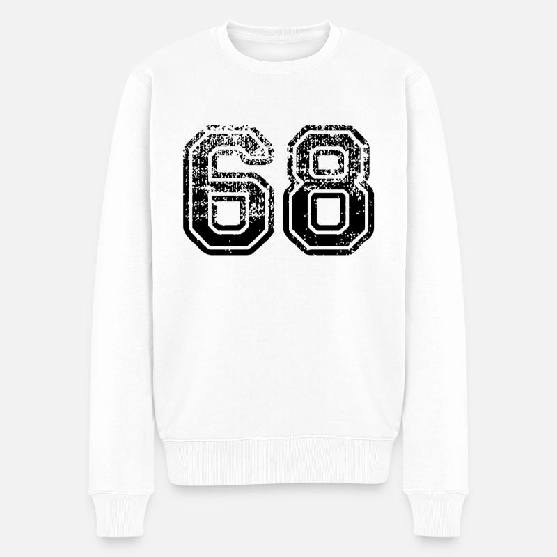 68 - Männer Premium Bio Pullover - Weiß