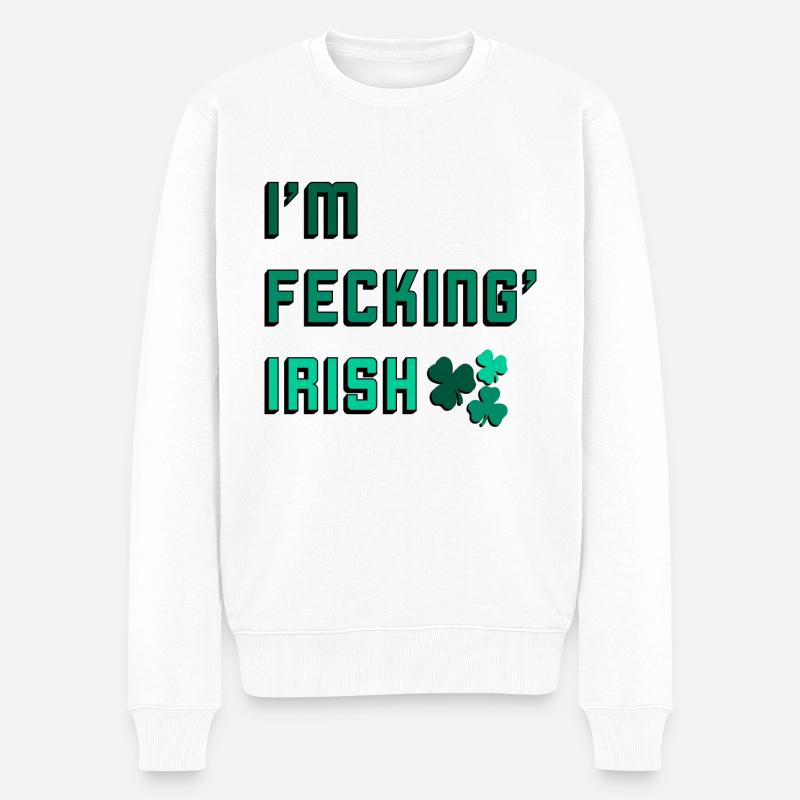Je suis Fecking' Irish - Pull Premium bio Homme - blanc