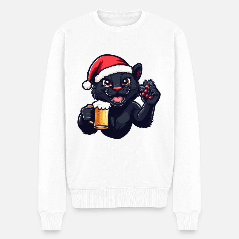 Bière Panther Noël Noël - Pull Premium bio Homme - blanc