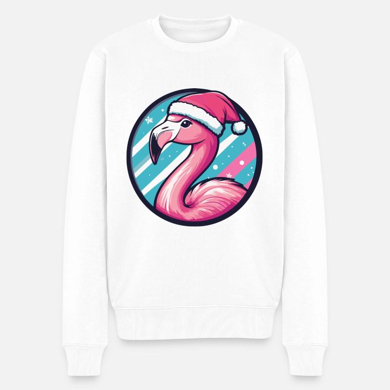 Flamingo Noël Noël - Pull Premium bio Homme - blanc