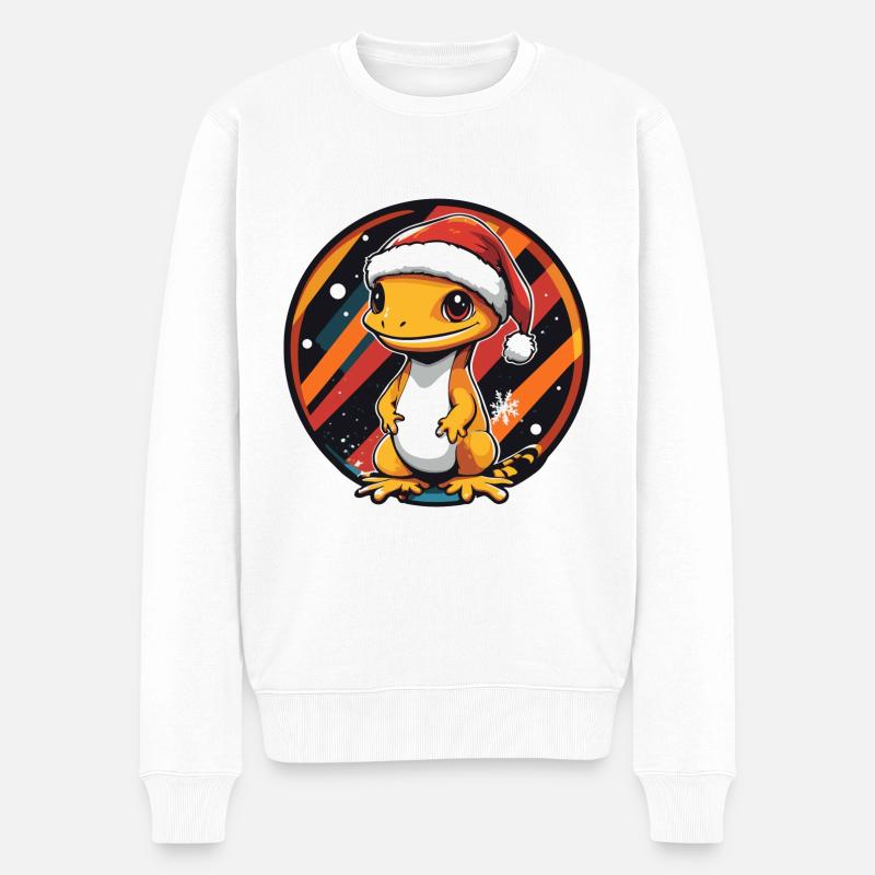 Noël Lizard Noël - Pull Premium bio Homme - blanc