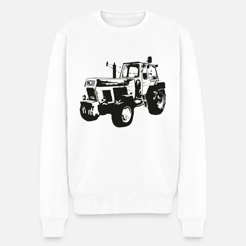 DDR Traktor ZT 300 - Männer Premium Bio Pullover - Weiß