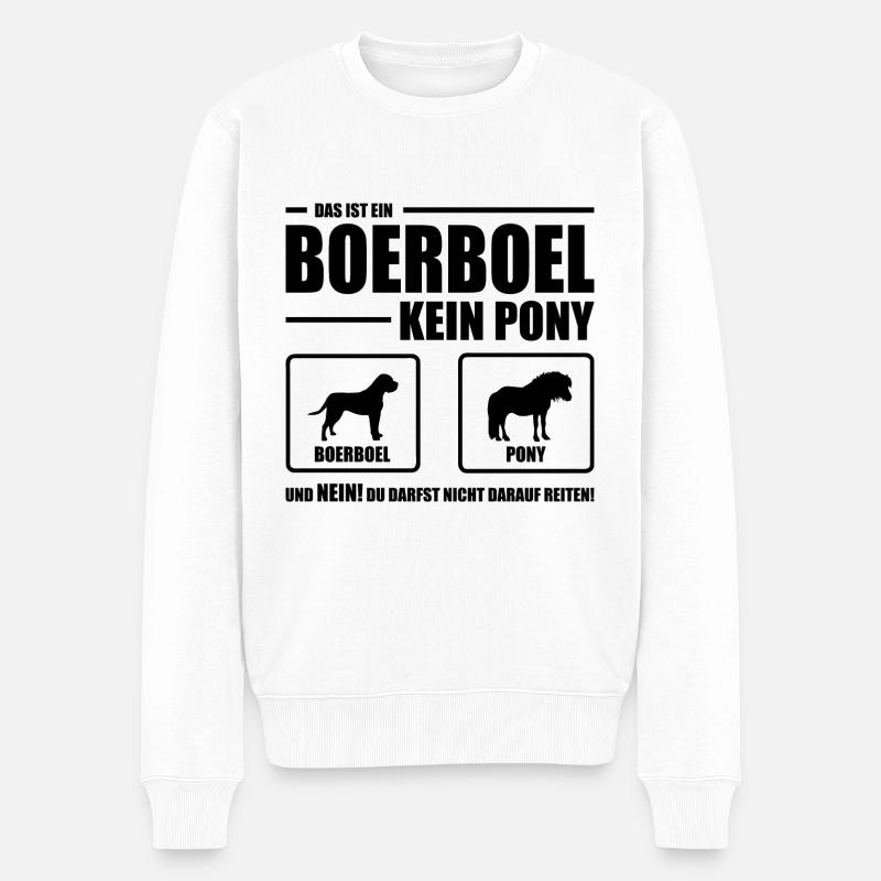 BOERBOEL kein Pony Wilsigns lustiger Hundespruch - Männer Premium Bio Pullover - Weiß