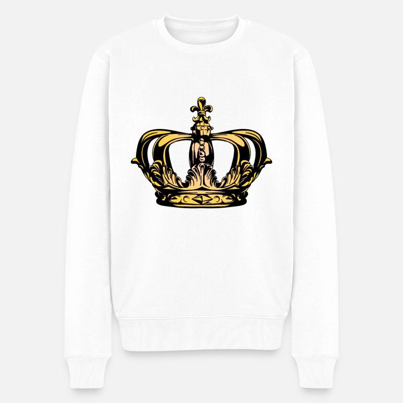 Couronne - Pull Premium bio Homme - blanc