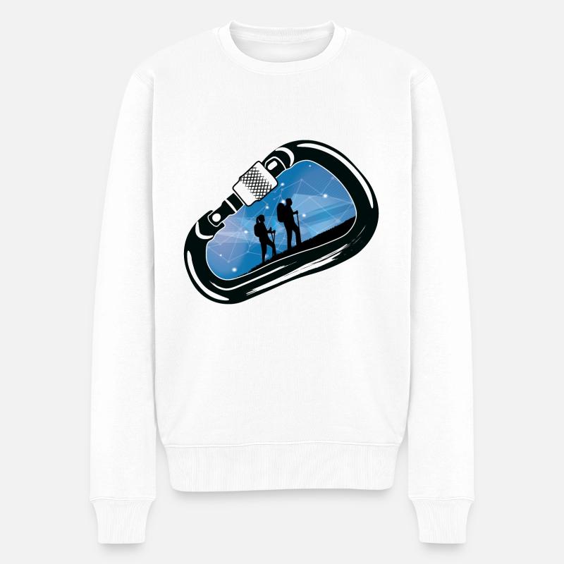 Escalade de mousqueton - Pull Premium bio Homme - blanc