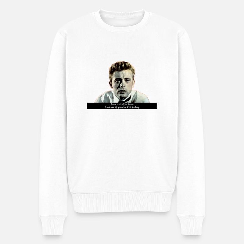 James Dean - Pull Premium bio Homme - blanc