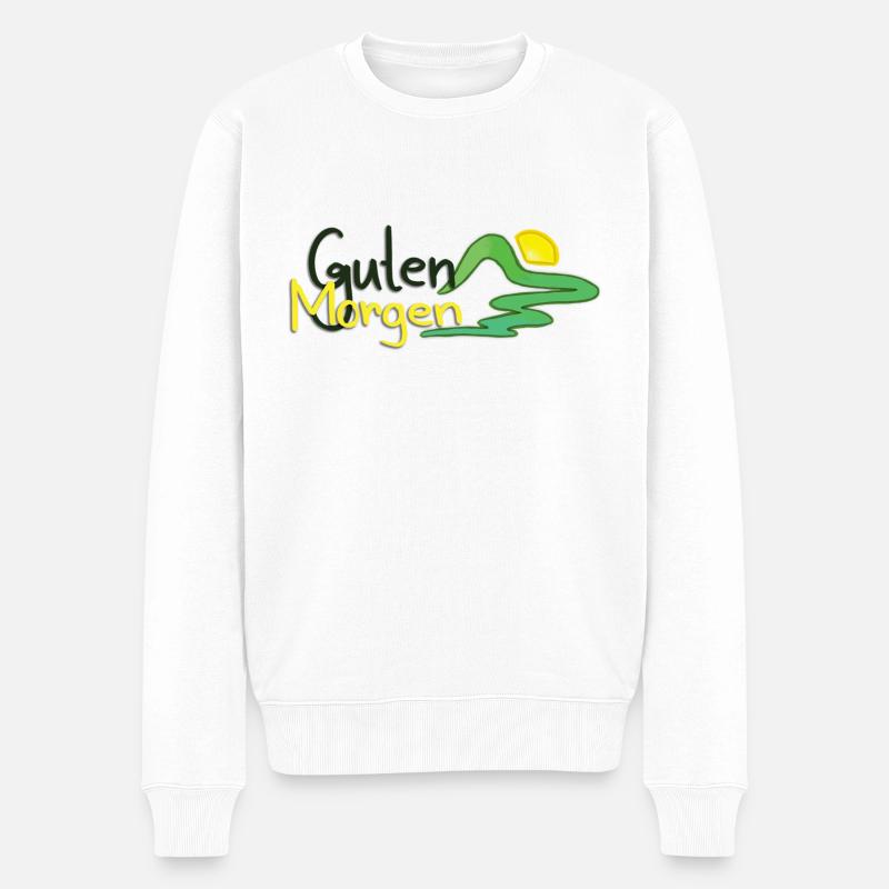 Guten Morgen - Männer Premium Bio Pullover - Weiß