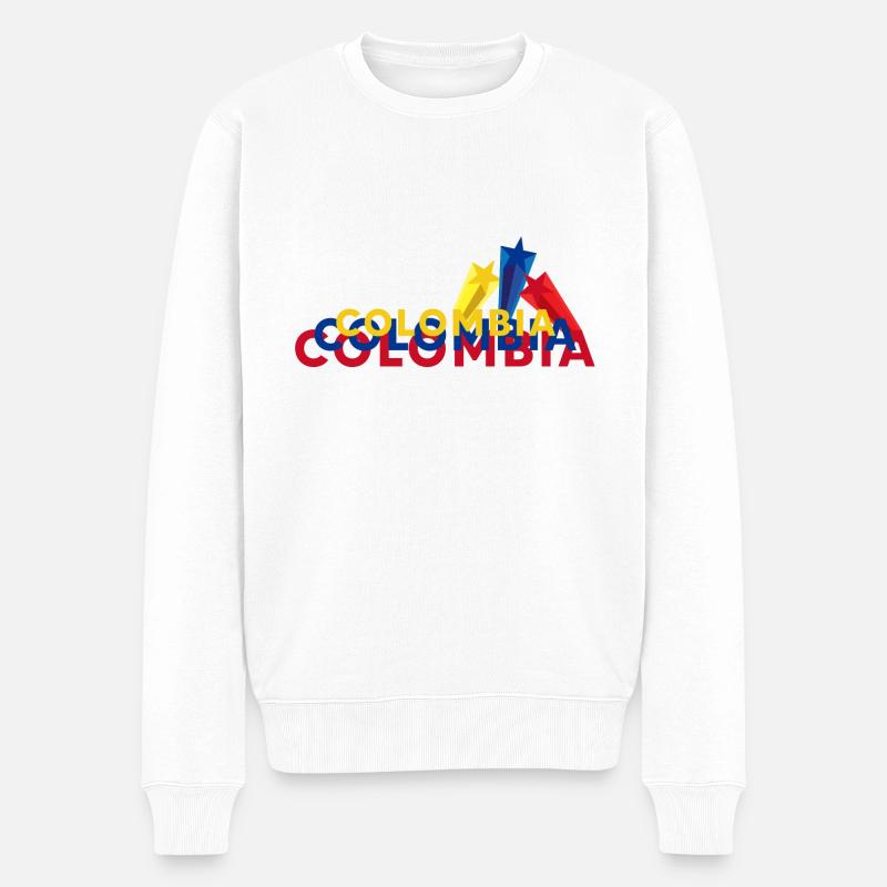 Kolumbien - Männer Premium Bio Pullover - Weiß