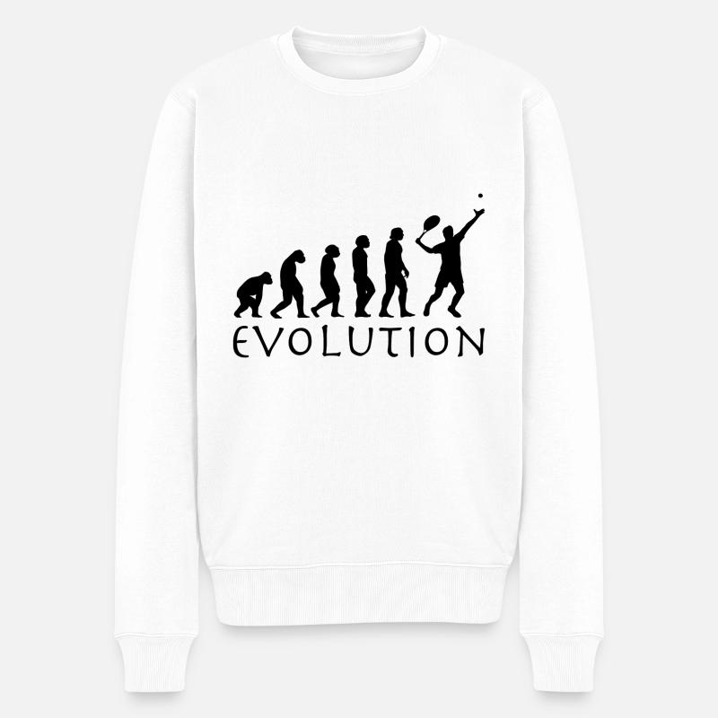 Évolution du tennis - Pull Premium bio Homme - blanc