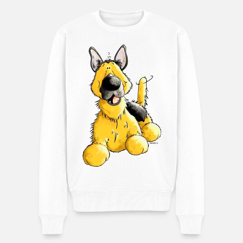 Deutscher Schäferhund - DSH - Hund - Männer Premium Bio Pullover - Weiß