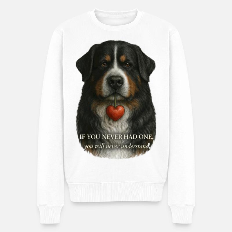 Berner Sennenhund - Männer Premium Bio Pullover - Weiß
