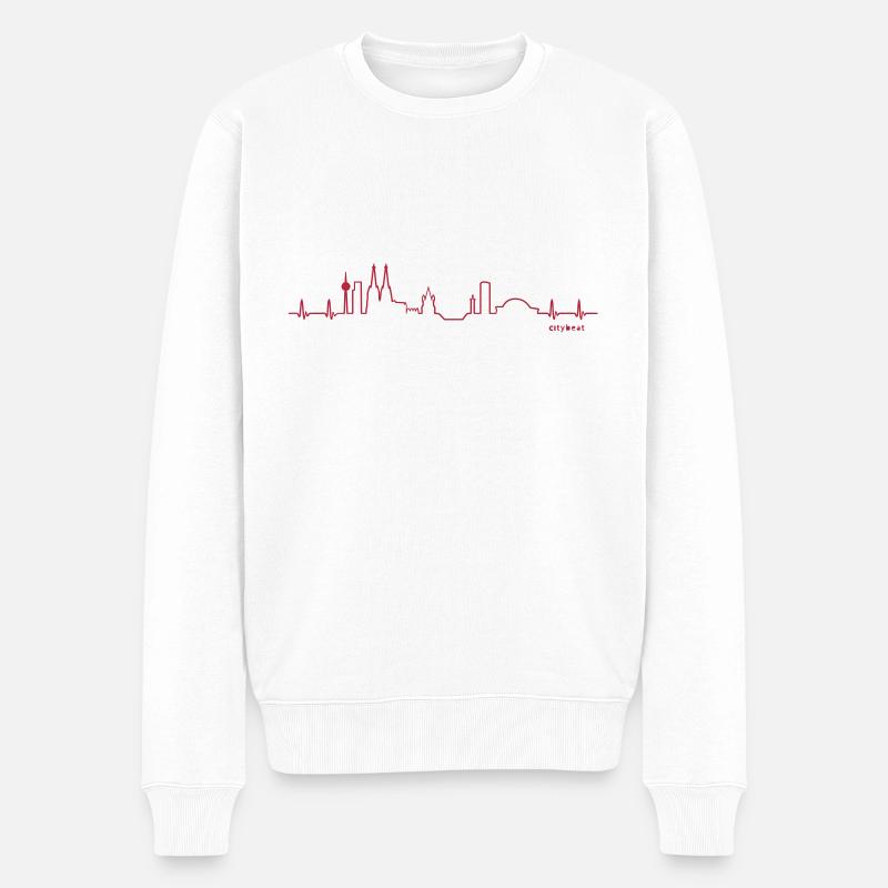 ...citybeat Köln - Männer Premium Bio Pullover - Weiß