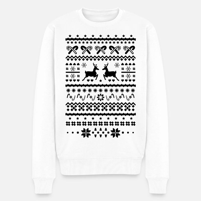 rennes de noël - Pull Premium bio Homme - blanc