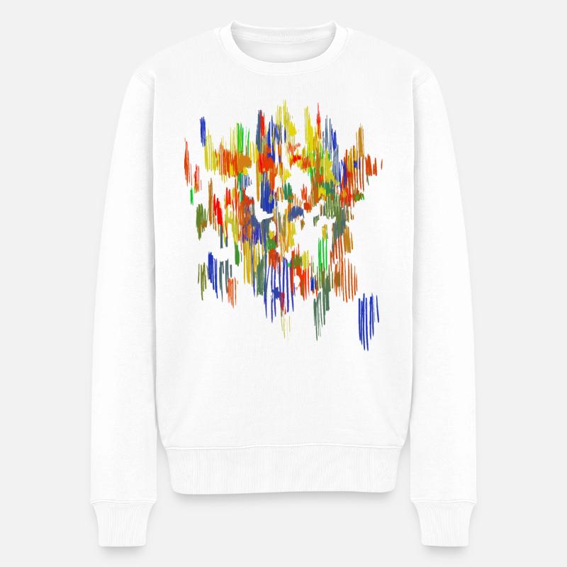 Abstrait - Pull Premium bio Homme - blanc