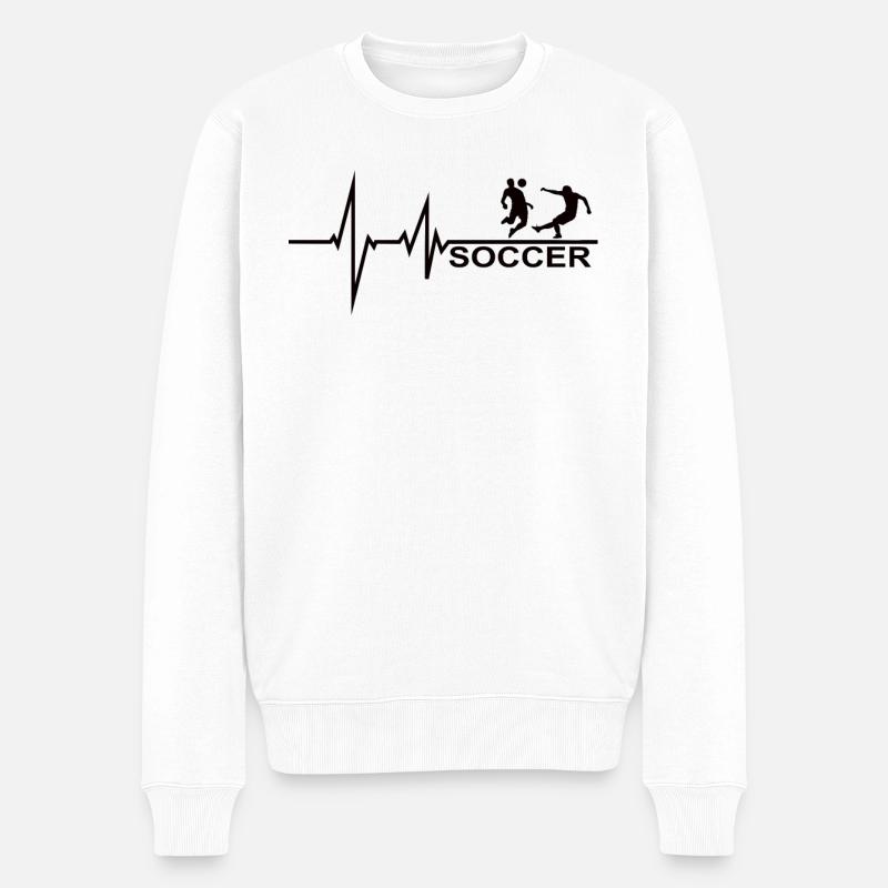 Fußballzubehör Geschenkidee Fußballfan - Männer Premium Bio Pullover - Weiß