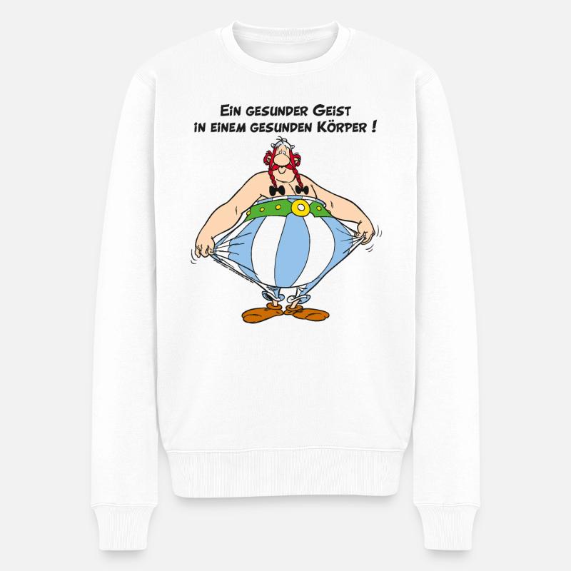 Obelix Ein gesunder Geist - Pull Premium bio Homme - blanc