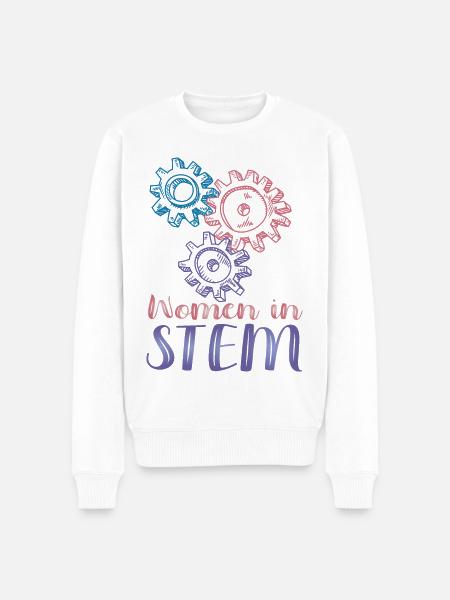Women In Stem - Engineering - Men's Premium Organic Jumper - white