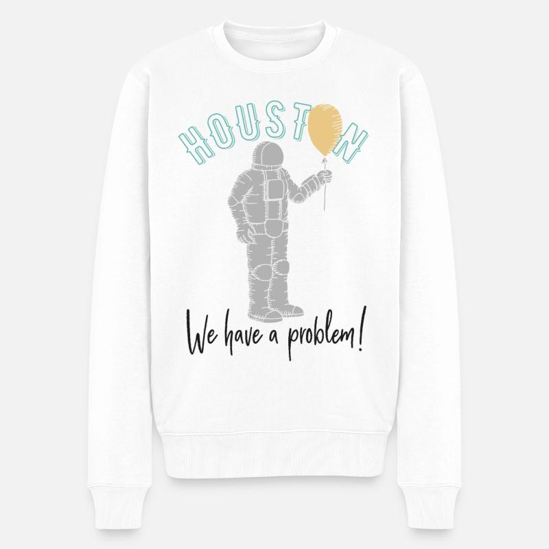 Huston, nous avons un problème! - Pull Premium bio Homme - blanc