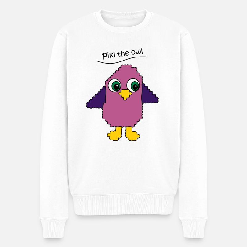Piki - Männer Premium Bio Pullover - Weiß