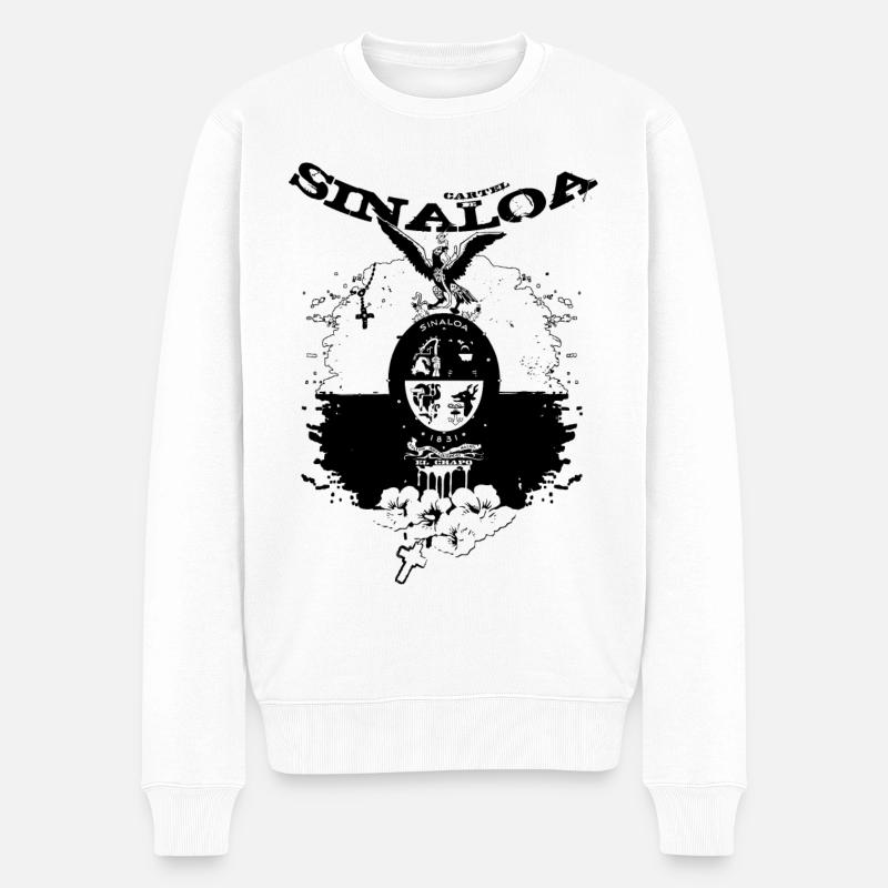 Sinaloa Mexico - Männer Premium Bio Pullover - Weiß