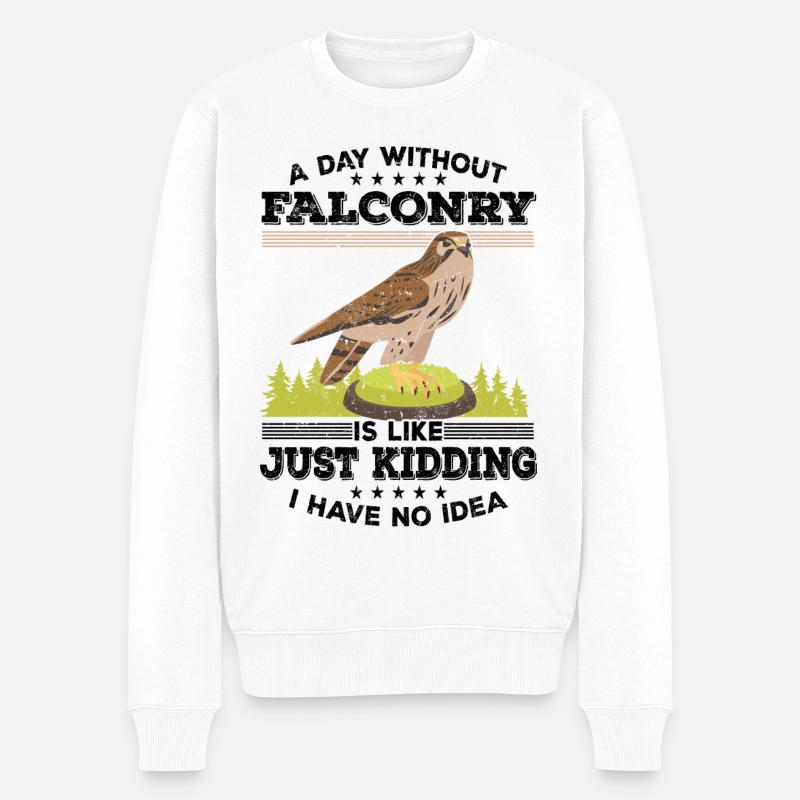 Fauconnerie - Pull Premium bio Homme - blanc