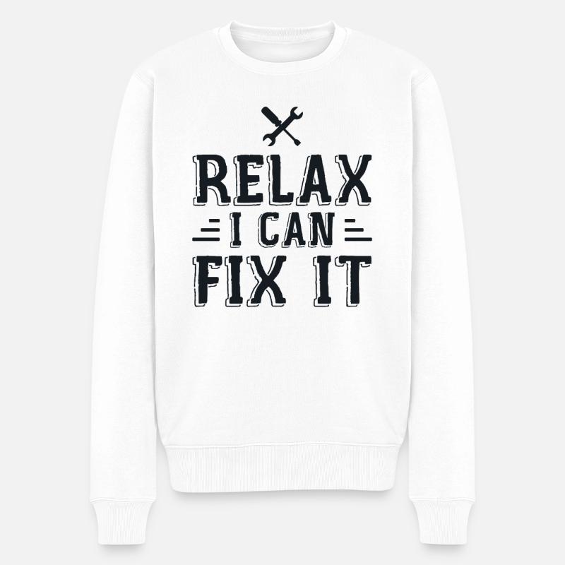 Détendez-vous, je peux le réparer - Pull Premium bio Homme - blanc