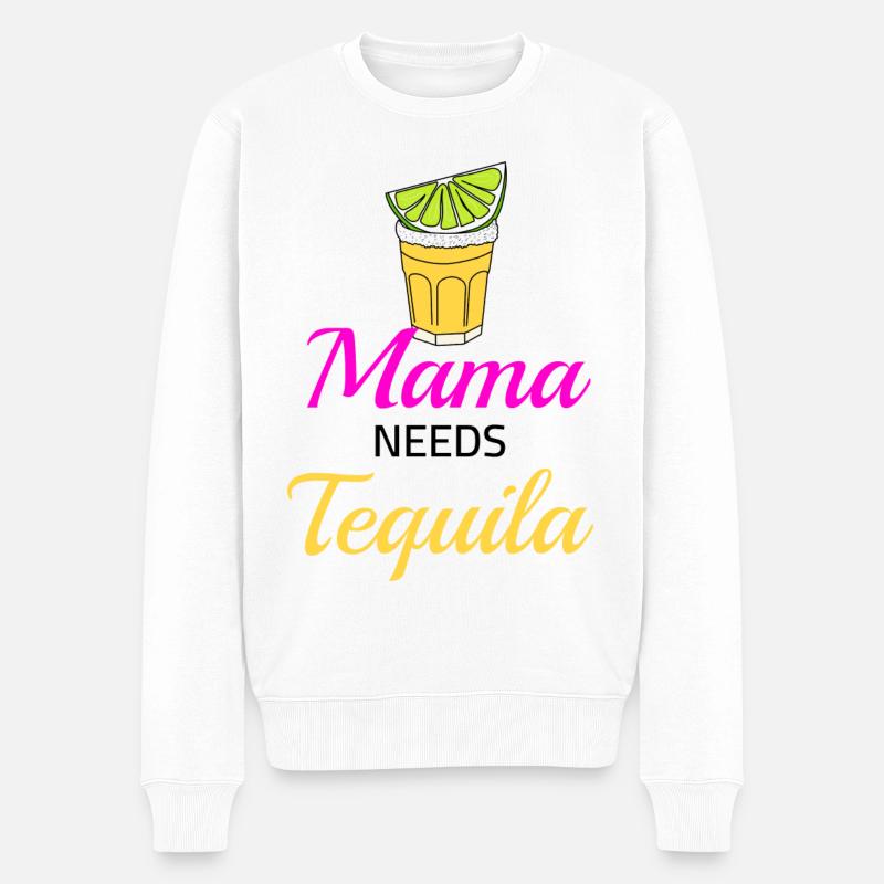 Maman a besoin de tequila - Pull Premium bio Homme - blanc