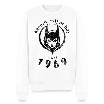 55. Geburtstag Keepin evil at bay since 1969 - Männer Premium Bio Pullover - Weiß - Vorne - Thijin (182cm)