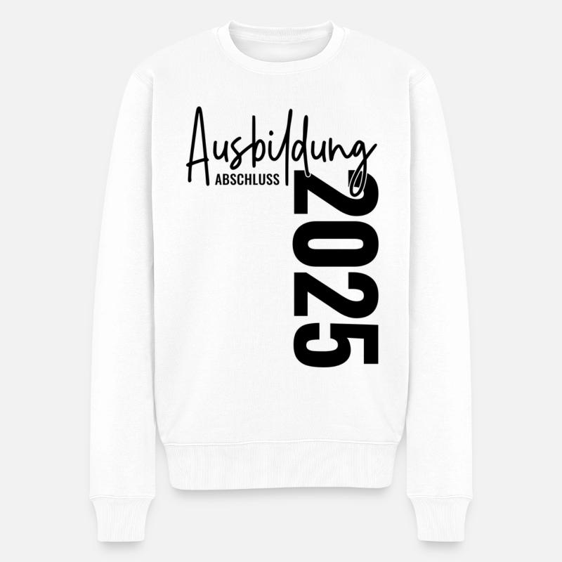 Ausbildung Abschluss 2025 - Männer Premium Bio Pullover - Weiß