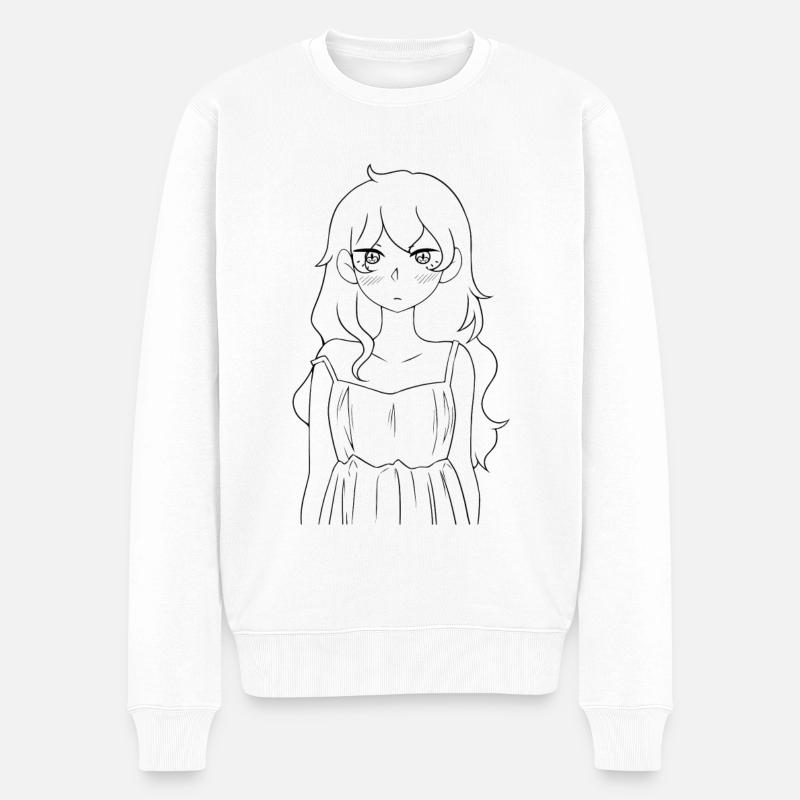 Anime Filles - Pull Premium bio Homme - blanc