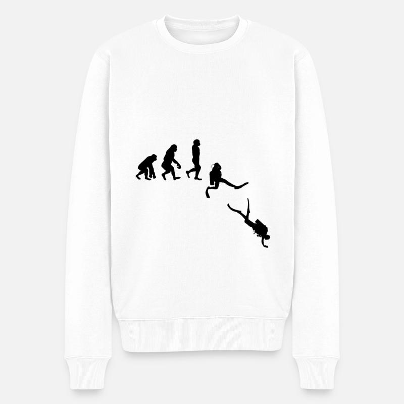Plongeurs plongeurs Evolution - Pull Premium bio Homme - blanc